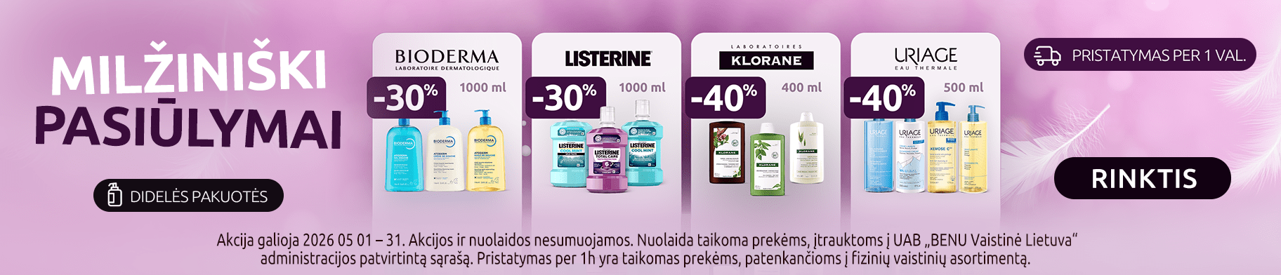 Milziniski pasiulymai