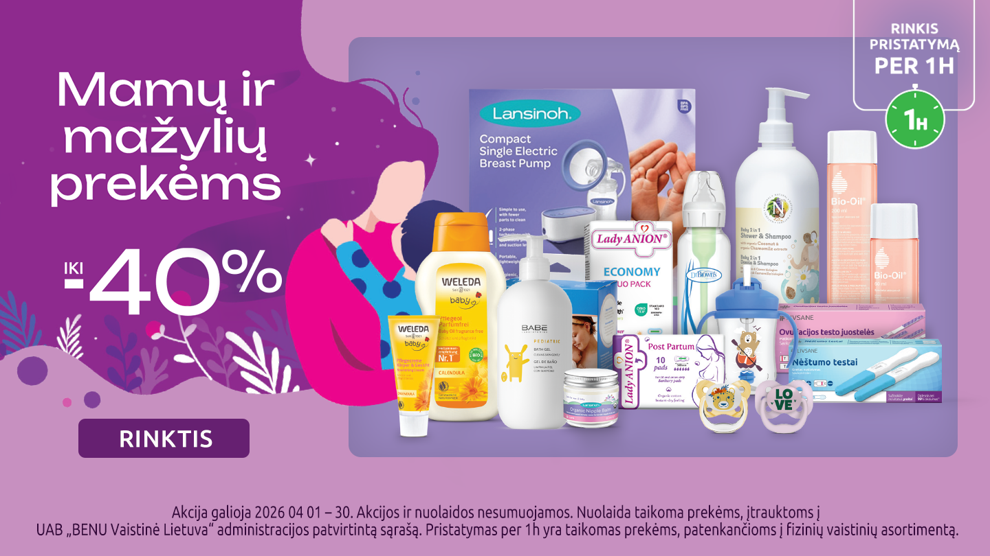 Mamų ir mažylių prekėms iki -40