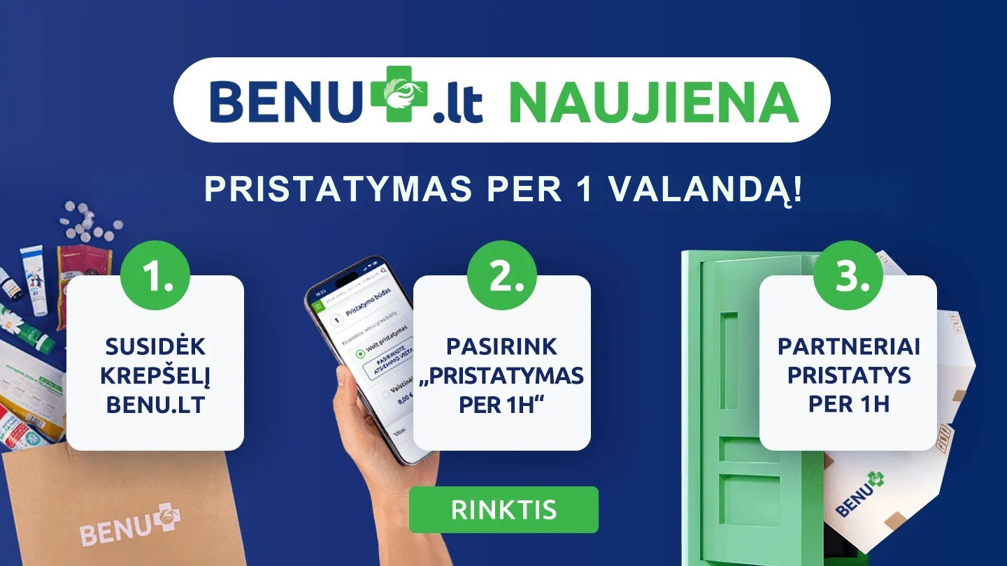 BENU.LT NAUJIENA - PRISTATYMAS PER 1 VALANDĄ!